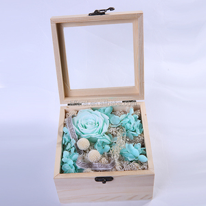 Nouveau style rose pour toujours éternelle rose fleur préservée rose conservée dans une boîte en bois cadeau pour la saint-valentin - Product Image 5