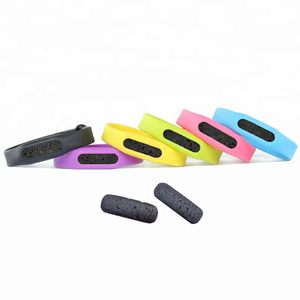 Unisex <span class=keywords><strong>uomo</strong></span> donna collezione bambini Silicone diffusore olio essenziale bracciale con pietra lavica - Product Image 5