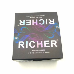 Papier à rouler fin format King Size naturel non blanchi de luxe avec logo personnalisé et filtres, combustion lente, prix usine - Product Image 3