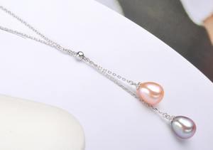 <span class=keywords><strong>Collana</strong></span> con Pendente a Goccia in Argento Sterling 925 con Perla d'Acqua Dolce Naturale Coltivata Autentica - Product Image 2