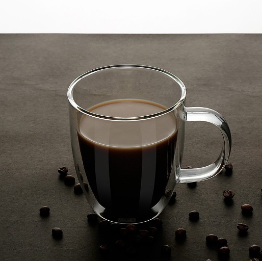Handmade Mouth Blown Glass Mug Wholesale Borosilicate Glass Double Wall Coffee Mug