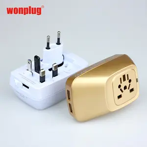 Elektronische innovative business ungewöhnlich geschenke corporate jahrestag geschenke 2usb universal international travel plug adapter 2.4A