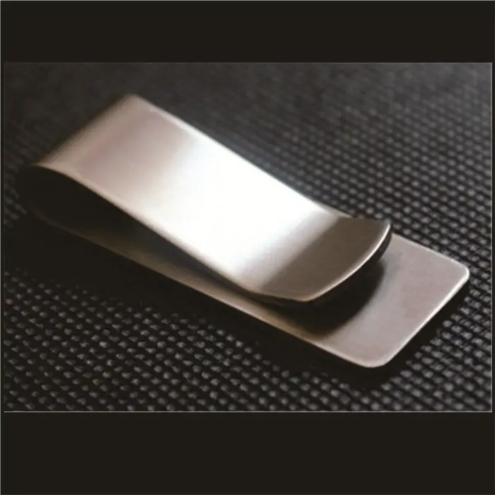 Оптовая продажа, металлический зажим для денег из нержавеющей стали с индивидуальным логотипом