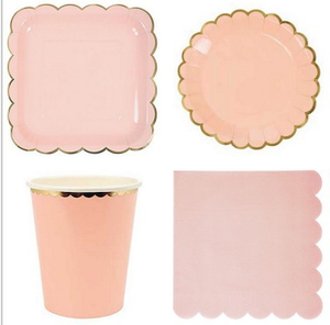 Lot <span class=keywords><strong>de</strong></span> 8 assiettes en <span class=keywords><strong>papier</strong></span> Pastel dorés festonné, lot <span class=keywords><strong>de</strong></span>, assiettes, gobelets, pailles, serviettes <span class=keywords><strong>de</strong></span> <span class=keywords><strong>table</strong></span> jetables, bleu, menthe, jaune - Product Image 2