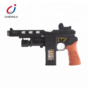 Meilleures ventes Pistolet jouet en plastique Modèle de tir Jouet électrique musical avec lumière clignotante - Product Image 6