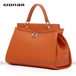 Gionar productos más vendidos de la marca naranja de alta calidad de cuero genuino bolso de <span class=keywords><strong>los</strong></span> bolsos de las mujeres - Product Image 2