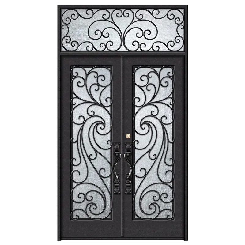 Cheap price decoration wrought iron gate door for entrance