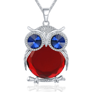 Nuovo di Marca di Modo di Fascini Del Rhinestone Carino Gemma di Cristallo di Diamante Grande <span class=keywords><strong>Gufo</strong></span> Collane & Pendenti Della Catena Del Maglione Dei Monili - Product Image 4