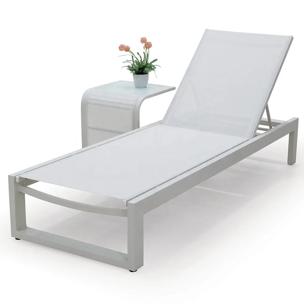 Chaise latérale de plage pour piscine, meuble d'extérieur pour plage, chaise de soleil, en aluminium, 1 pièce