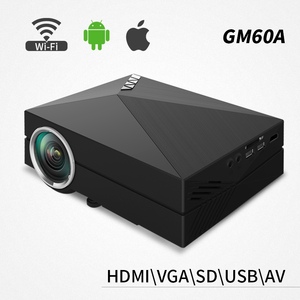 Ménage GM60A <span class=keywords><strong>Téléphone</strong></span> sans fil WIFI LED projecteur <span class=keywords><strong>rétroprojecteur</strong></span> avec bluetooth wifi - Product Image 1