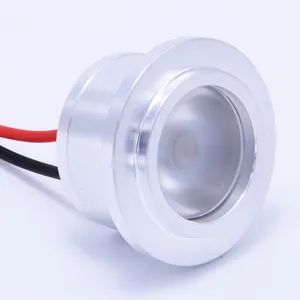 Mini armario de foco led de alta potencia de 30mm, 12v, CC, 1w, lámpara de foco led pequeña de tamaño mini, 1w