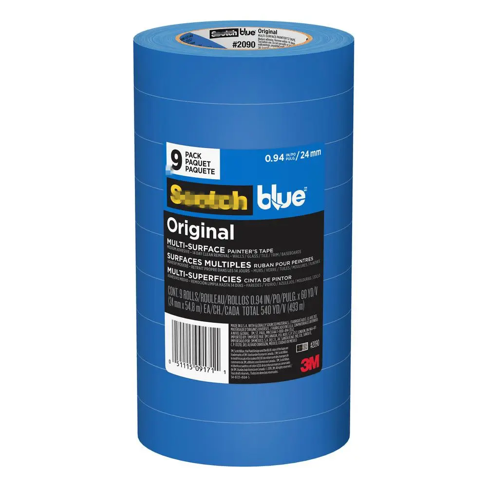 Wholesale Price 3M Brand Original 2090 Blue Colored Painters Painting Masking Textured Paper Tape for Automotive