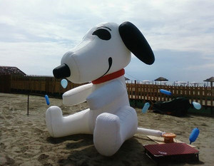 <span class=keywords><strong>Snoopy</strong></span>-perro inflable blanco de dibujos animados, decoración para exteriores