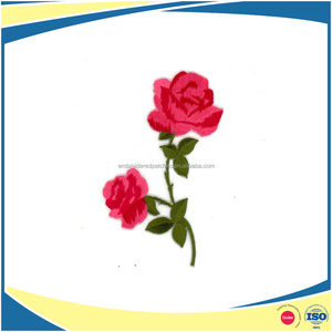 เหล็กบนผ้าแพทช์เย็บปักถักร้อยกุหลาบออกแบบ - Product Image 4