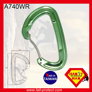 Super D Type Taiwan Wire Gate Aluminum Carabiner For Wild Sports - Product Image 4