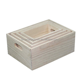 Antique Sử Dụng Thân Thiện Với Môi Trang Trí Bằng Gỗ Crate Hộp Trái Cây Bằng Gỗ Thùng - Product Image 4