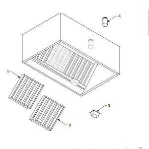 Çin Tek Yan gölgelik tarzı ticari mutfak için mutfak egzoz davlumbazı - Product Image 3