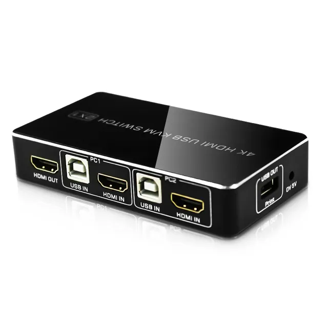 مصنع توريد HDMI USB مفتاح ماكينة افتراضية معتمدة على النواة 2x1 ذات جودة عالية