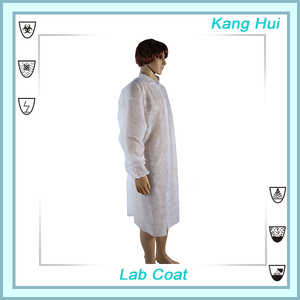 100% en polypropylène bleu <span class=keywords><strong>blouse</strong></span> <span class=keywords><strong>jetable</strong></span>, sarraus de laboratoire <span class=keywords><strong>jetable</strong></span> à bas prix - Product Image 4