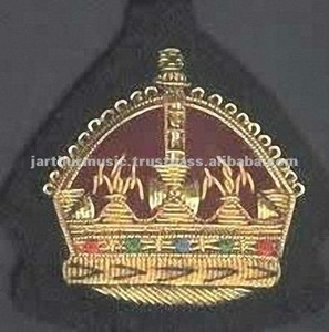 Wholesale Top Quality Best Design Custom Hand Made Embroidery Bullion Wire Badges High Quality Badges - Product Image 2