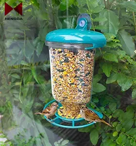 Wild Bird Clear Window Seed Nut Peanut Feeder With Hanging Suction Cup And Feed Tray Easy Install All Year Round Bird Feeding
