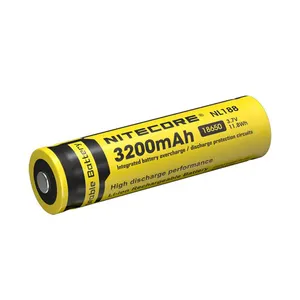 NL1832 18650 3200mAh 3.7V عالية الأداء ليثيوم أيون بطارية قابلة للشحن مع حماية PCB