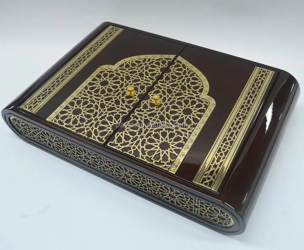 PF002 Arabo scatola di profumo di lusso in stile Lazer incisione profumo di legno scatole di imballaggio