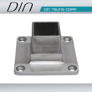 Brida de acero inoxidable para montaje en suelo para barandillas de escaleras, diseño industrial, resistente al óxido - Product Image 5
