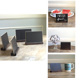 ป้ายกระดานดำขนาดเล็กที่ทำจากไม้พร้อมฐาน - Product Image 1