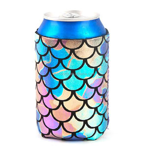 <span class=keywords><strong>Manga</strong></span> de neopreno para enfriar latas de cerveza, balanza de sirena colorida - Product Image 4