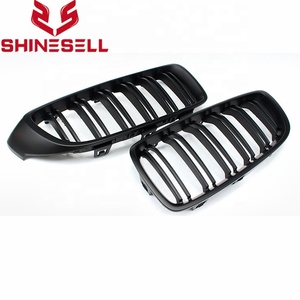 1 par de parrilla frontal negra mate con doble listón para <span class=keywords><strong>BMW</strong></span> 4 Series F32/F33/36 420i <span class=keywords><strong>428i</strong></span> 435i <span class=keywords><strong>2014</strong></span> 2015 2016 - Product Image 2