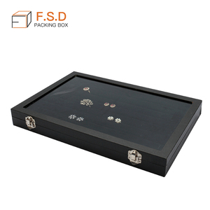 FSD رخيصة الثمن فتحة عرض حلقة قلادة علبة الأزياء بو الجلود عرض مجوهرات المواد - Product Image 3