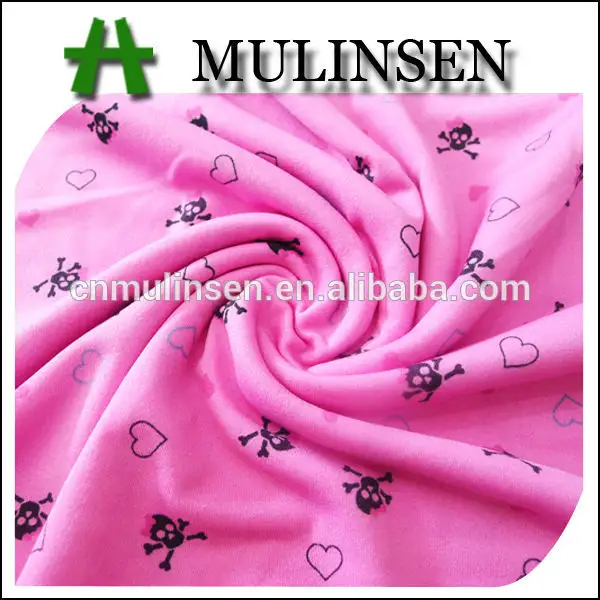 mulinsen текстильная горячая продаж вязание черепа печатных полиэфира dty низкая цена ткани рулон