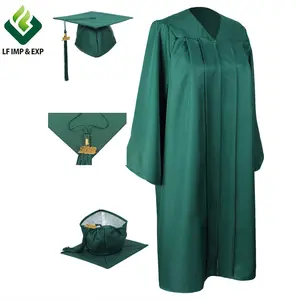 Unisex Erwachsene Graduation Cap und Kleid Mit Quaste 2019-Wald Grün