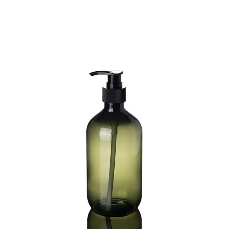 High Quality 300ミリリットルGreen色PET Plastic Body Lotion Bottle Shampoo Pump Bottle