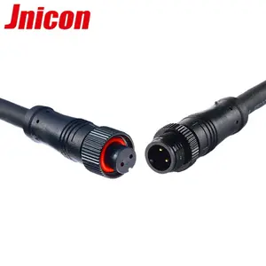 IP68 AC/DC waterproof connector 2 pin plug with screw lock