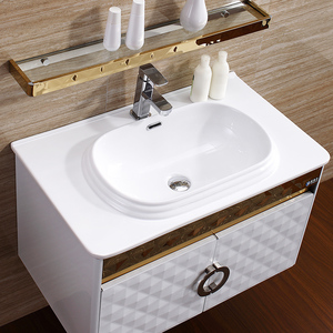 Wholesale Modern Vaniti <strong>White</strong> and Golden Glossy Stainless Steel <strong>Bathroom</strong> Vanity <strong>Cabinet</strong> - Product Image 3