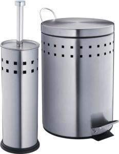 High Quality Factory Trash Cans <strong>Bathroom</strong> <strong>Waste</strong> <strong>Bin</strong> with Toilet Brush Set - Product Image 1