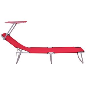 Portable Folding Camping Bed Sun Lounger Outdoor Patio Lounge <strong>Recliner</strong> <strong>Garden</strong> Chair <strong>Recliner</strong> with Sunshade Canopy - Product Image 3