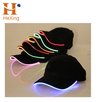 Hexing Vintage al por mayor gorras de pesca personalizadas luces de haz alto linterna manos libres hombres gorras de béisbol Led ajustables con luces