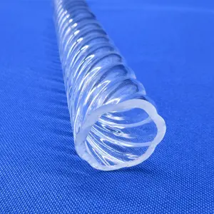 clear ribbed acrylic tube clear ribbed pmma tube ribbed plastic tube