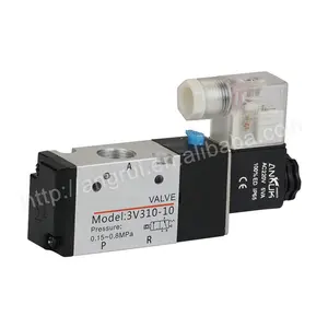 Aluminum Alloy pneumatic air 3 / 8 solenoid valve