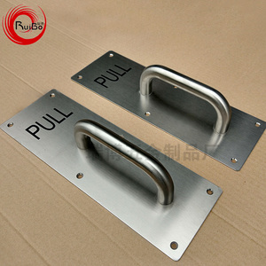 حريق دفع سحب لوحة مقبض الباب في الفولاذ المقاوم للصدأ - Product Image 1