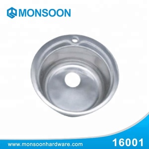 Lavello da cucina rotondo in <span class=keywords><strong>acciaio</strong></span> inossidabile con rubinetto con Design a un foro - Product Image 3