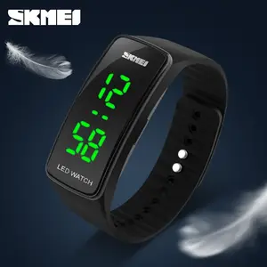 Skmei OEM barato silicón de la jalea unisex de china gran stock del proveedor pulsera reloj led instrucciones #1119