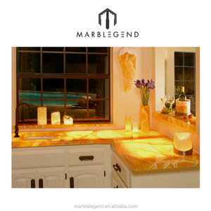 Giá Tấm Ốp Tường Onyx Đá Cẩm Thạch Có Đèn Nền Màu Cam Mờ Trang Trí Nội Thất Sang Trọng - Product Image 3