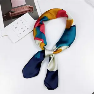 Satin Silk Feeling Square Handkerchief Women's Fashion Headscarf Neck Scarf Head Hair Wraps Neck Tie