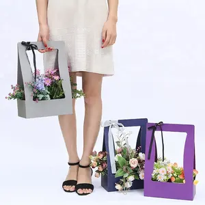 Emballage de boite cadeau en papier personnalisé pour femmes, emballage de fleurs
