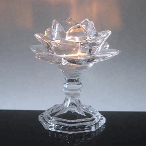Flor vela de cristal ornamento jar vela <span class=keywords><strong>candelita</strong></span> Con pedestal - Product Image 1