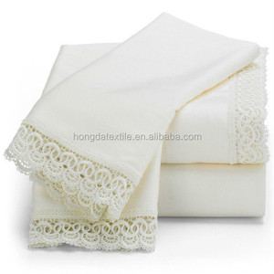 Ensemble de draps en coton à 300 fils avec broderie de ruban - Product Image 3